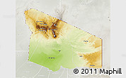 Physical 3D Map of Borkou-Ennedi-Tibest, lighten, semi-desaturated