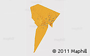 Political 3D Map of Bardai, cropped outside