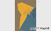 Political 3D Map of Bardai, darken, semi-desaturated