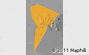 Political 3D Map of Bardai, desaturated