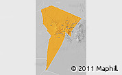 Political 3D Map of Bardai, lighten, desaturated