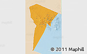 Political 3D Map of Bardai, lighten