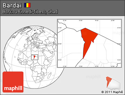 Blank Location Map of Bardai