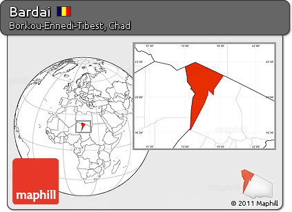 Blank Location Map of Bardai