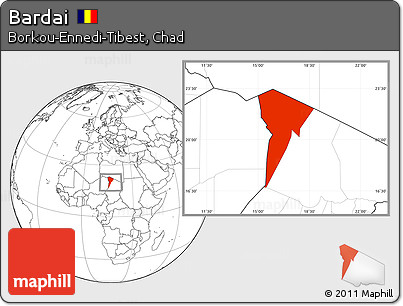 Blank Location Map of Bardai