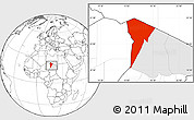 Blank Location Map of Bardai, highlighted parent region
