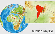 Physical Location Map of Bardai