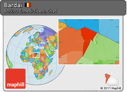 Political Location Map of Bardai
