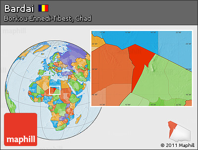 Political Location Map of Bardai