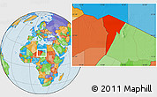 Political Location Map of Bardai