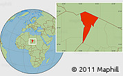 Savanna Style Location Map of Bardai