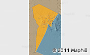 Political Map of Bardai, semi-desaturated