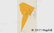 Political Map of Bardai, shaded relief outside