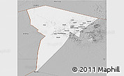 Gray Panoramic Map of Bardai