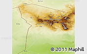 Physical Panoramic Map of Bardai