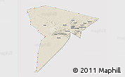 Shaded Relief Panoramic Map of Bardai, cropped outside