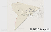 Shaded Relief Panoramic Map of Bardai, lighten