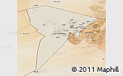 Shaded Relief Panoramic Map of Bardai, satellite outside