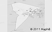 Silver Style Panoramic Map of Bardai