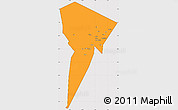 Political Simple Map of Bardai, cropped outside