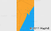 Political Simple Map of Bardai