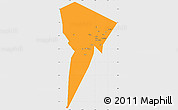 Political Simple Map of Bardai, single color outside