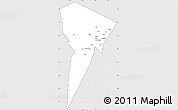Silver Style Simple Map of Bardai, cropped outside