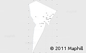 Silver Style Simple Map of Bardai, single color outside