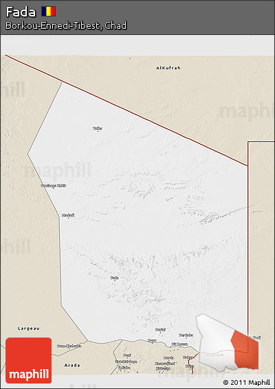 Classic Style 3D Map of Fada