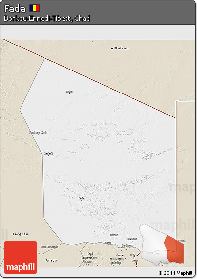 Classic Style 3D Map of Fada