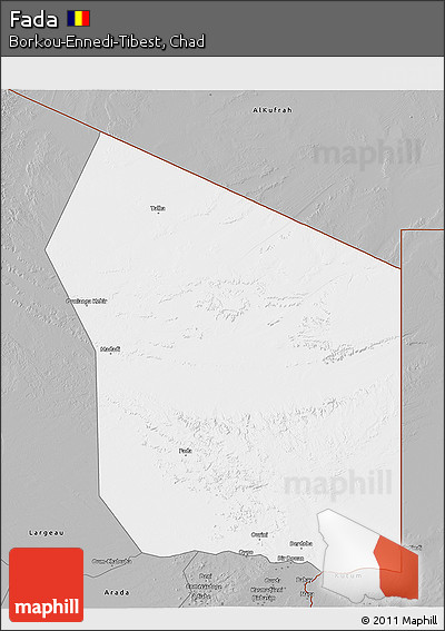 Gray 3D Map of Fada