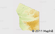 Physical 3D Map of Fada, cropped outside