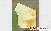Physical 3D Map of Fada, darken