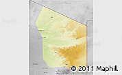 Physical 3D Map of Fada, desaturated