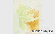 Physical 3D Map of Fada, lighten