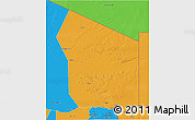 Political 3D Map of Fada
