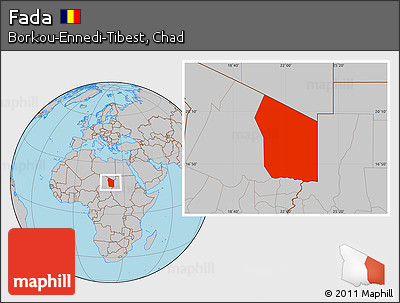 Gray Location Map of Fada