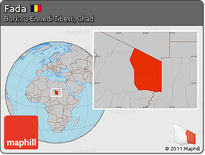 Gray Location Map of Fada