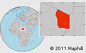 Gray Location Map of Fada