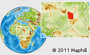 Physical Location Map of Fada, within the entire country