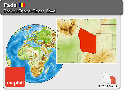 Physical Location Map of Fada