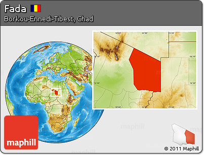 Physical Location Map of Fada