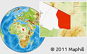 Physical Location Map of Fada, highlighted parent region