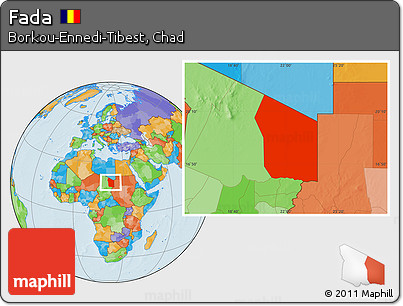 Political Location Map of Fada