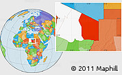 Political Location Map of Fada, highlighted parent region