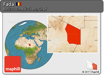 Satellite Location Map of Fada