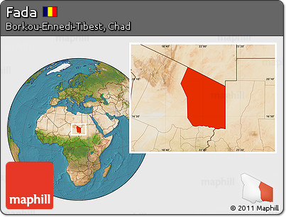 Satellite Location Map of Fada