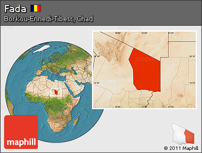 Satellite Location Map of Fada