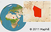 Satellite Location Map of Fada