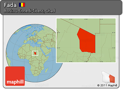 Savanna Style Location Map of Fada